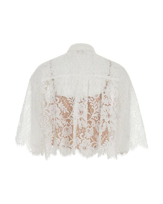 MICHAEL Michael Kors White Lace Button Shirt