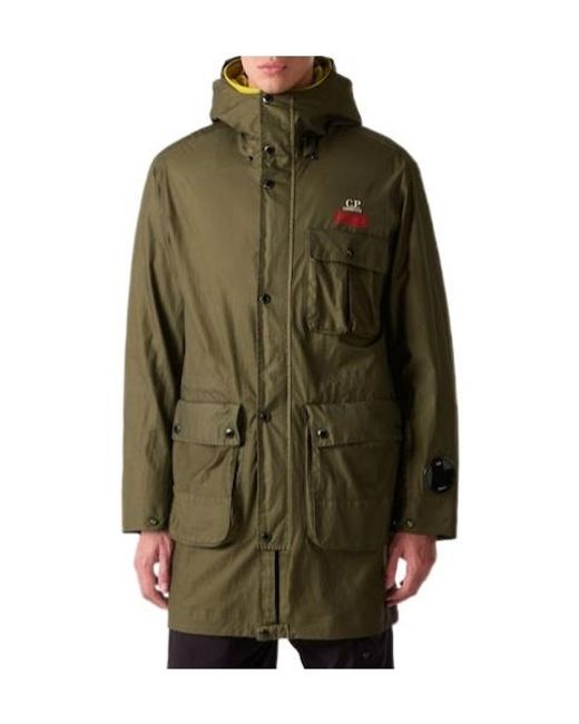 C P Company Green Goggles Down Jacket for men