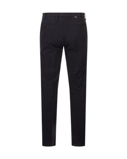 Canali Blue Casual Trousers With Belt Loops for men