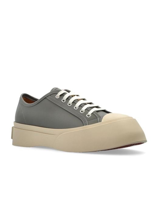 Marni Gray Logo Patch Platform Pablo Sneaker