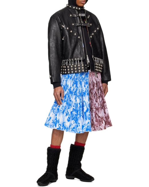 Chopova Lowena Black Lunge Leather Jacket for men