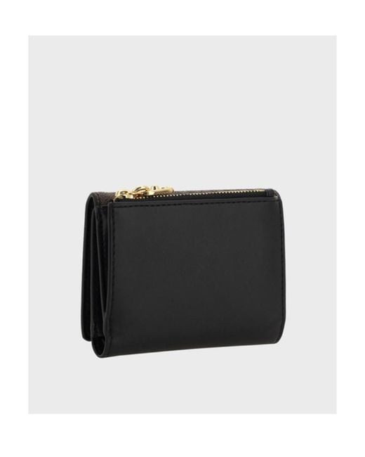 MICHAEL Michael Kors Black Monogram Logo Plaque Wallet
