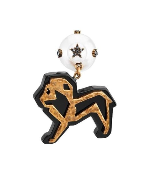 Dior White Lion Tribales Earrings