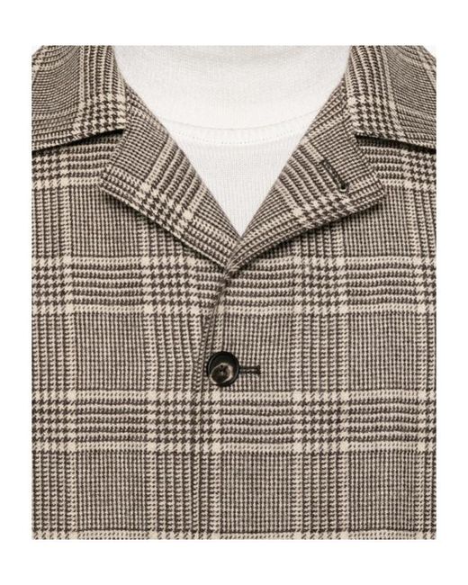 Tagliatore Brown Single-Breasted Casual Jacket for men
