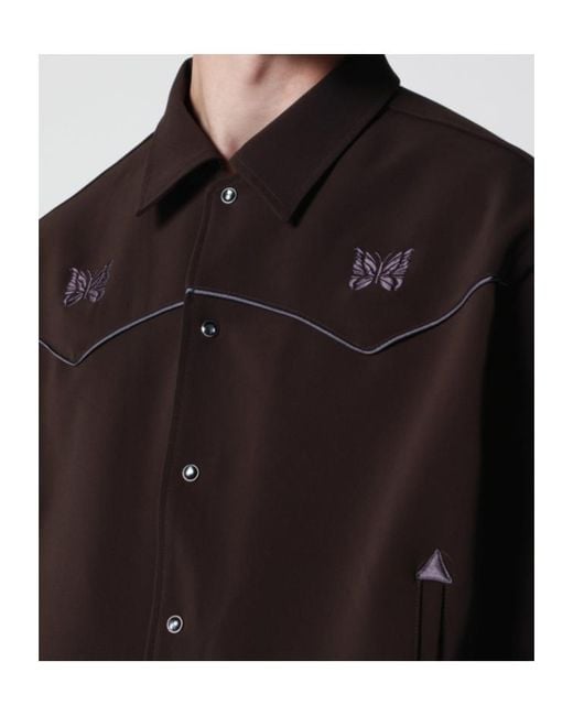 Needles Brown Piping Cowboy Jacket for men