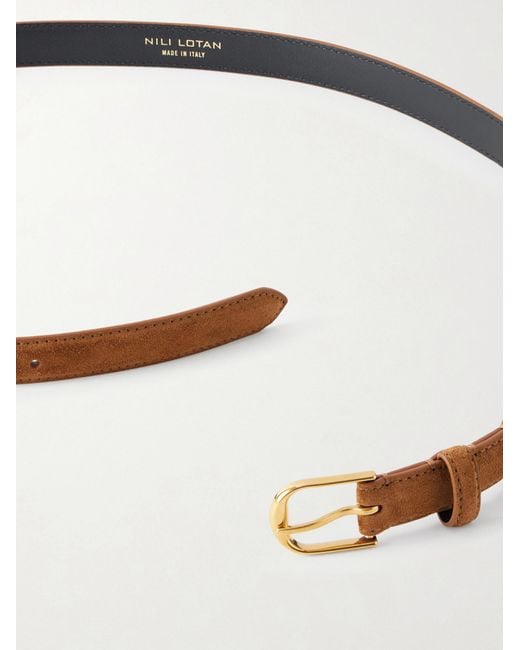 Nili Lotan Brown Jane Suede Belt