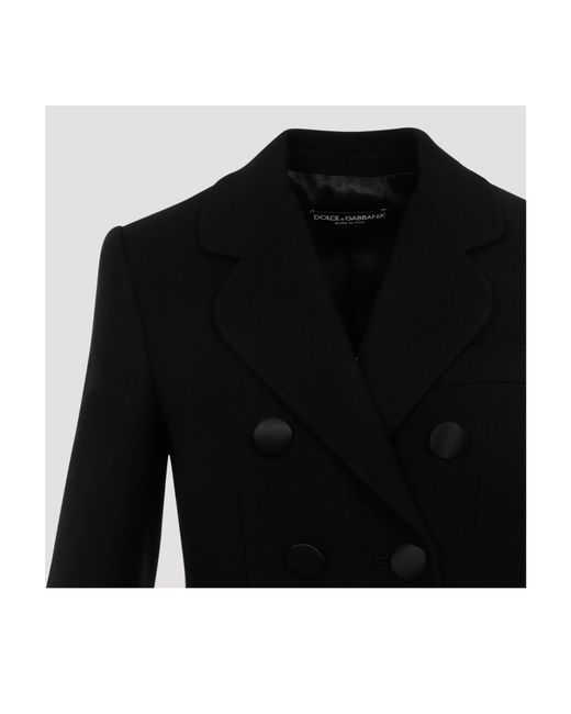 Dolce & Gabbana Black Double-Breasted Coat