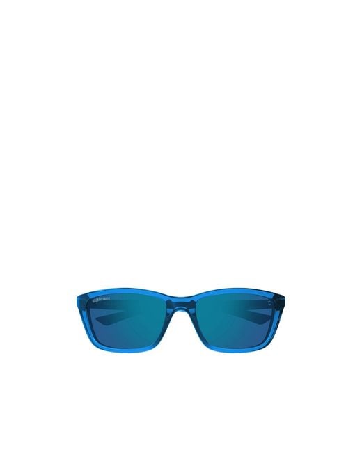Balenciaga Blue Eyewear Rectangle-Frame Sunglasses for men