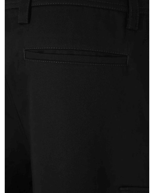 Off-White c/o Virgil Abloh Black Logo Embroidered Cargo Shorts for men