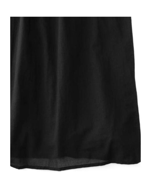 Burberry Black Delilah Cotton Midi Dress