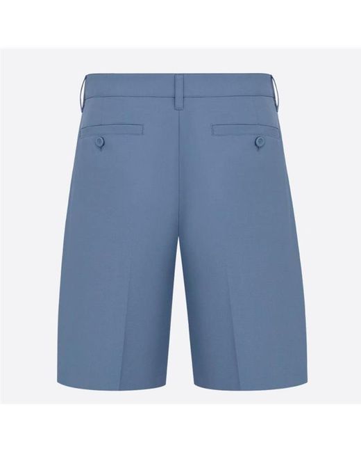 Dior Blue Zipper Button Design Shorts for men