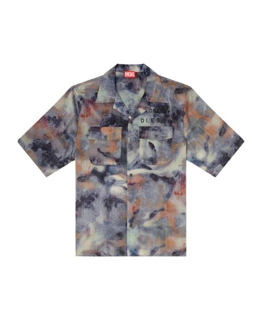 DIESEL Gray S-Brack Short Sleeved Shirt for men