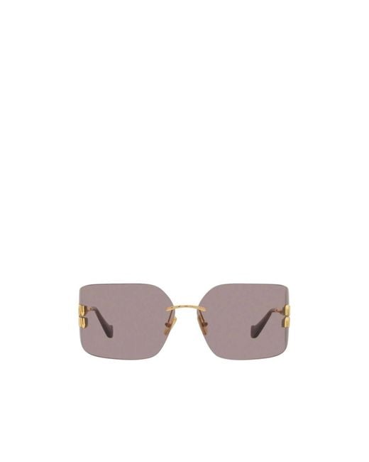 Miu Miu Pink Eyewear Wraparound Sunglasses