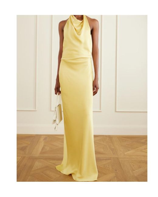 Jonathan Simkhai Metallic Reannon Draped Maxi Gown