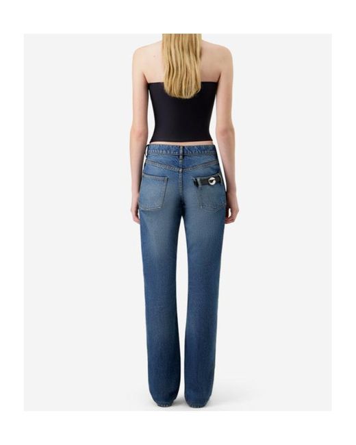 Coperni Blue Multi Buckle Top