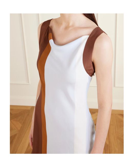 Sir Brown Striped Print Dress