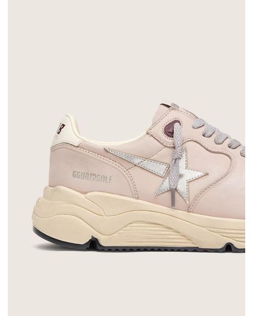 Golden Goose Deluxe Brand Pink Running Sole Lace-Up Sneakers