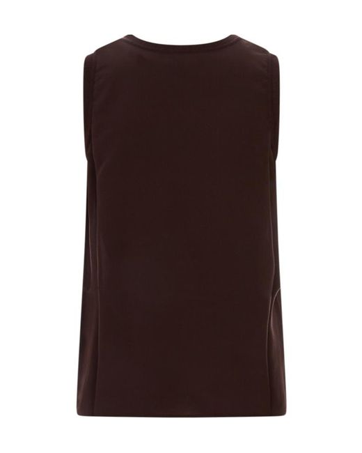 P.A.R.O.S.H. Brown Crew Neck Vest
