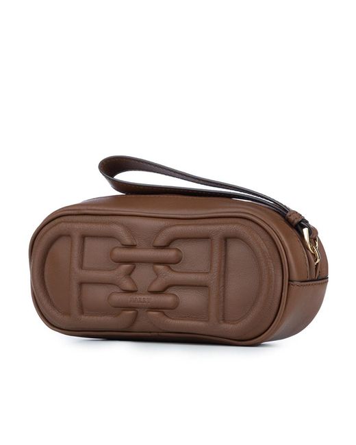 Bally Brown Zipper Handbag