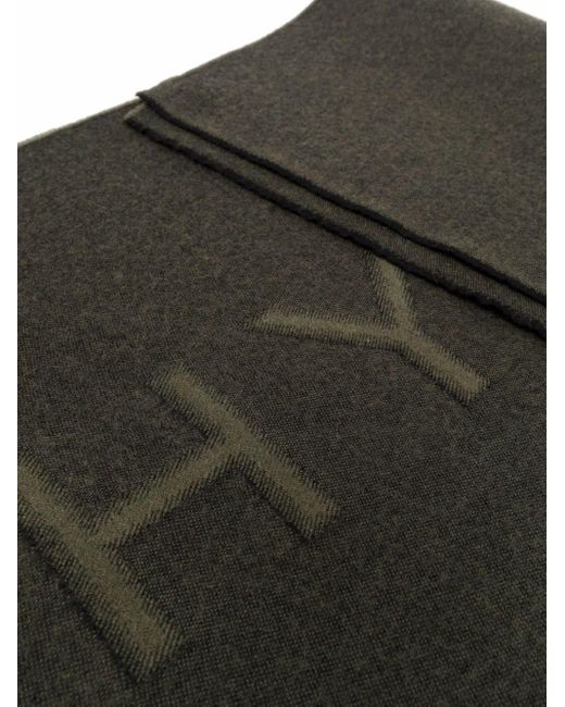 Givenchy Black Logo-Print Knitted Scarf for men