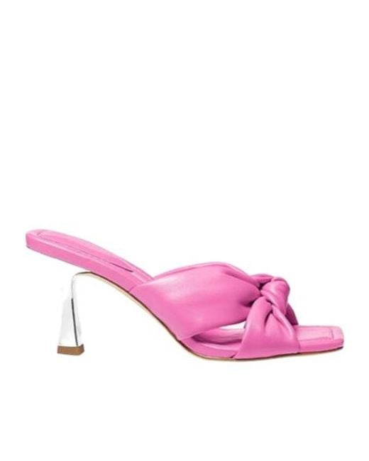 MICHAEL Michael Kors Pink Elena Leather Sandals