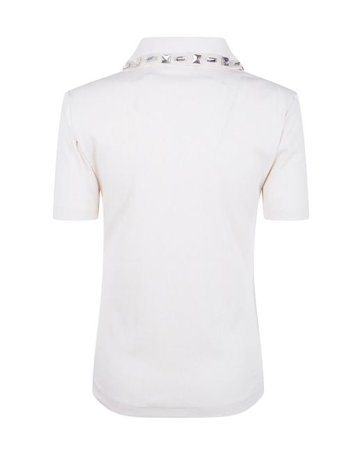 Fabiana Filippi White Short-Sleeved Polo Shirt