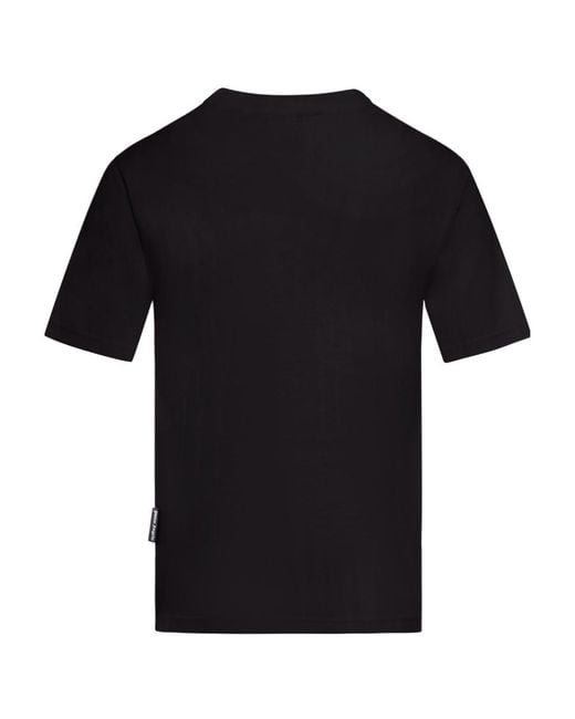 Palm Angels Black Monogram Embroidered Crewneck T-Shirt