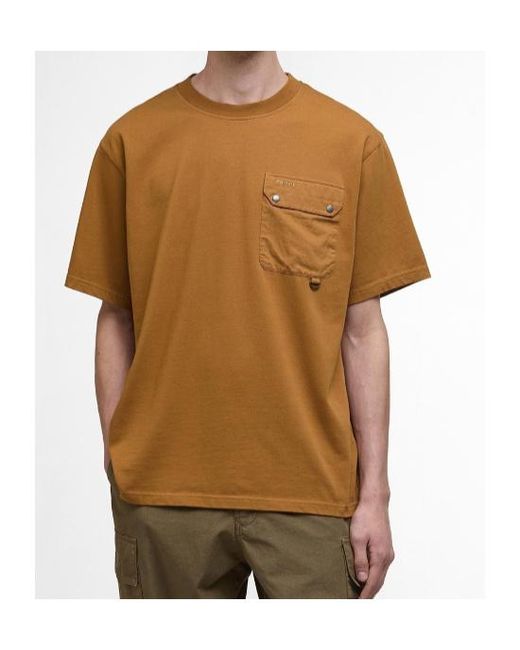 Barbour Brown Leazes T-Shirt for men