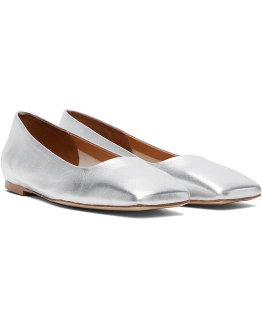 Aeyde White Matti Ballet Flats
