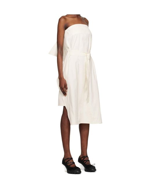 RECTO. Natural Strapless Midi Dress