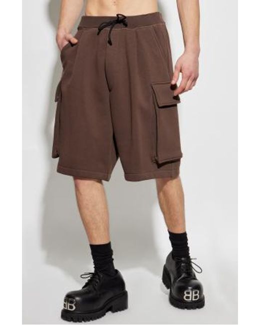 DSquared² Brown Drawstring Cargo Shorts for men