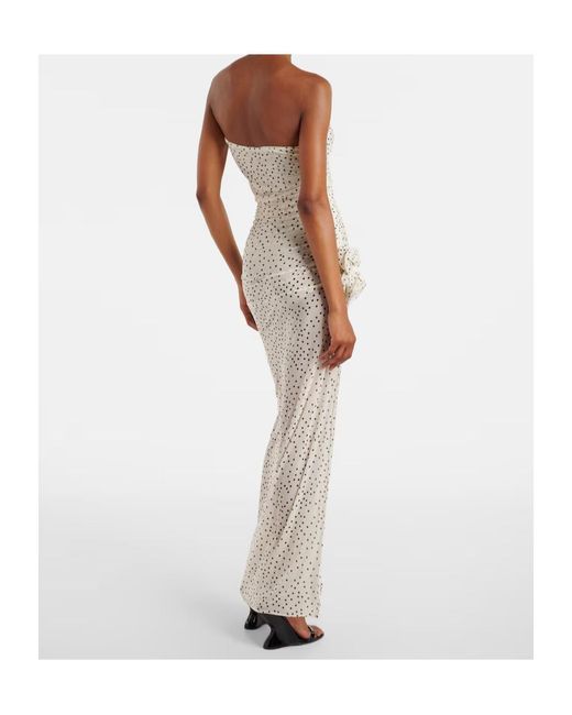 Magda Butrym White Floral Applique Dress
