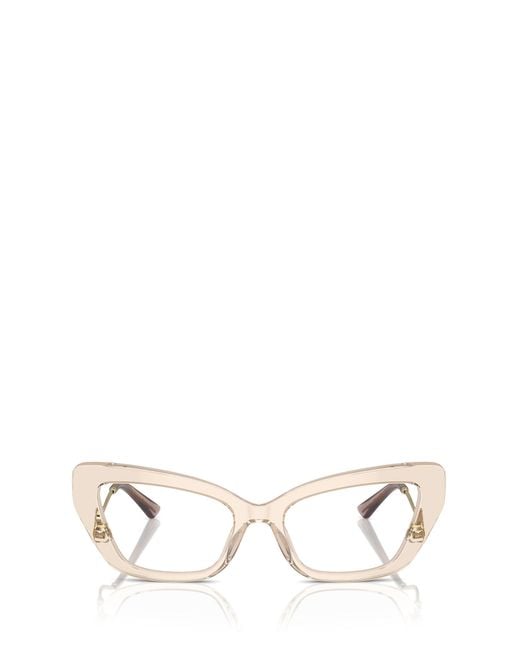Dolce & Gabbana Natural Eyewear Cat-Eye Glasses