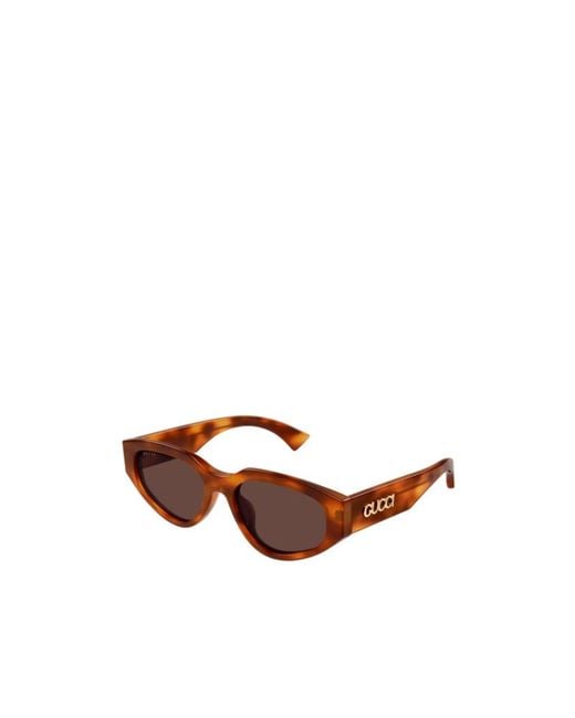 Gucci Brown Eyewear Cat-Eye Frame Sunglasses
