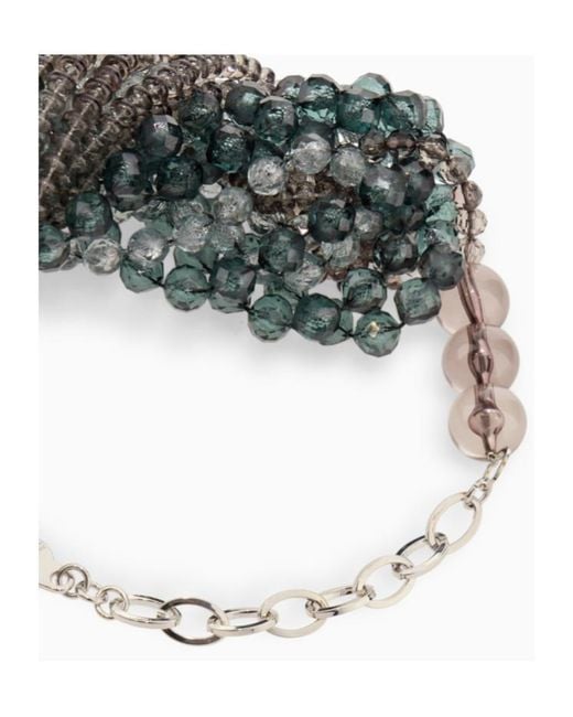 Emporio Armani Blue Multi-Strand Beaded Necklace