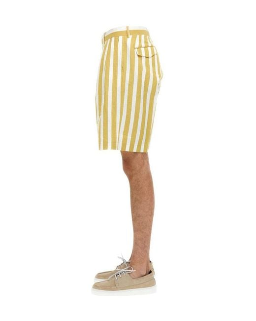 Paul Smith Yellow Striped Shorts for men