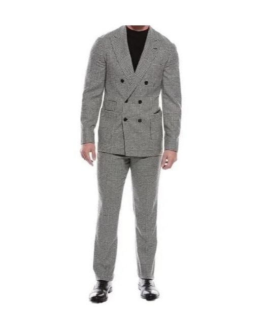 Brunello Cucinelli Gray Double-Breasted Suit for men