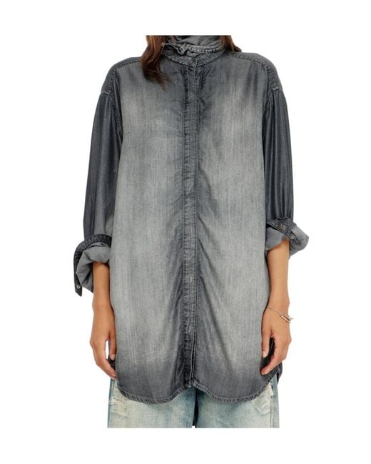 DIESEL Gray Denim Shirt