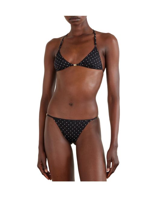 Tom Ford Black Polka Dot Triangle Bikini