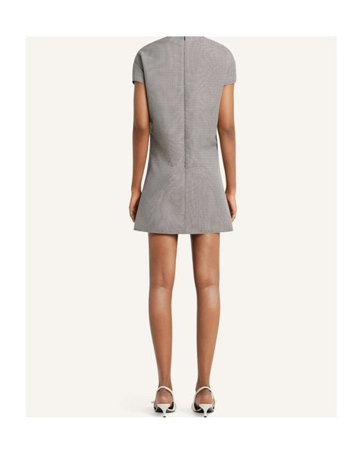 Courreges Gray Courrèges Houndstooth-Pattern Mini Dress