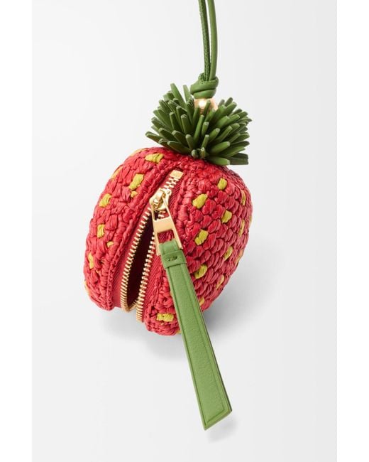 Loewe Green Strawberry Coin Purse