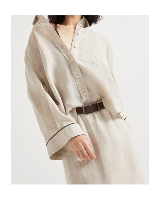 Brunello Cucinelli White Straight Shirt