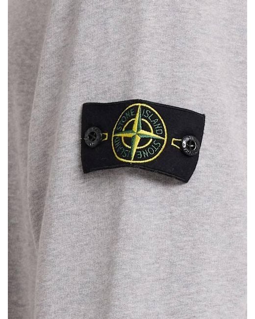 Stone Island Black Brushed Cotton Sweatshirt for men