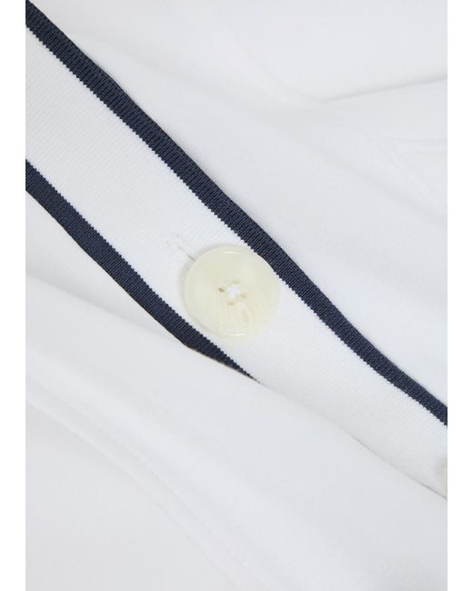Varley White V-Neck Knit Cardigan