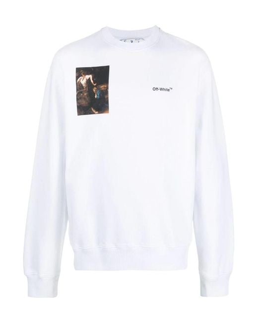 Off-White c/o Virgil Abloh White Caravaggio-Print Sweatshirt for men