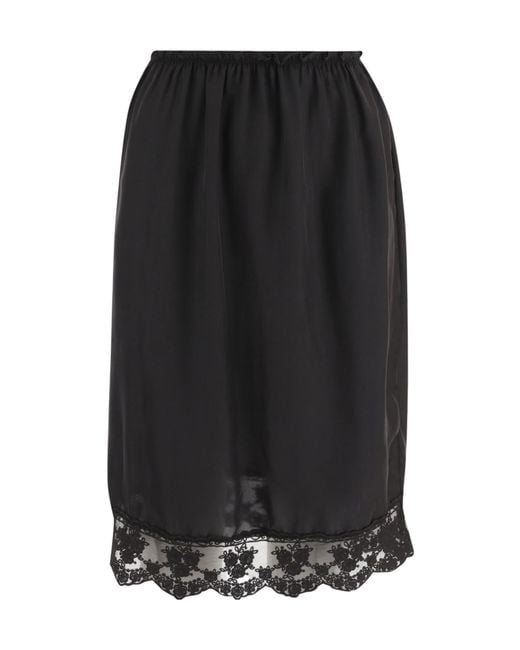 THE GARMENT Black Lace-Trim Mini Skirt