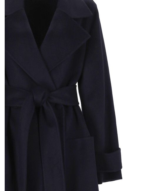 Joseph Blue Belted Wrap Coat
