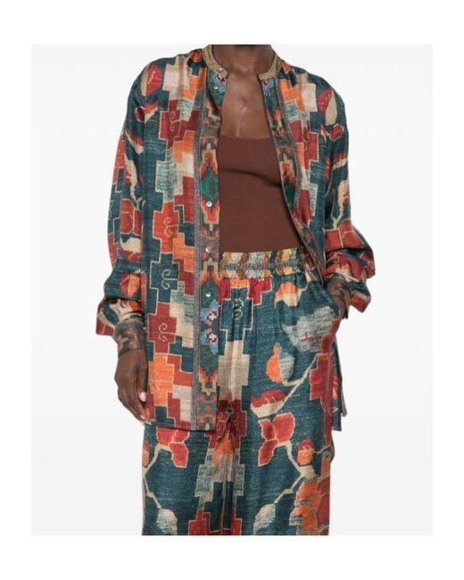 Pierre Louis Mascia Blue Long-Sleeved Shirt