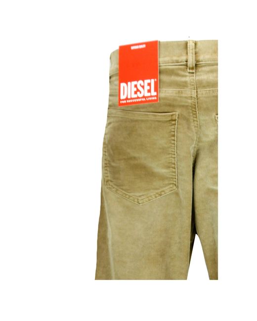 DIESEL Green Slim-Fit Five-Pocket Pants for men