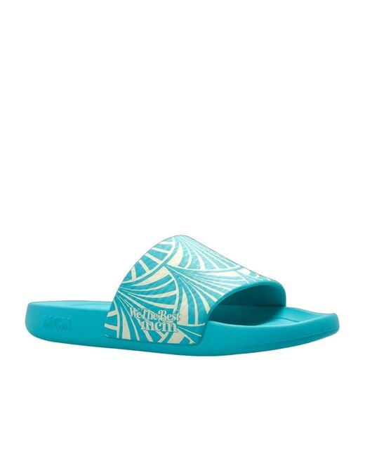 MCM Blue Flat Sandals for men